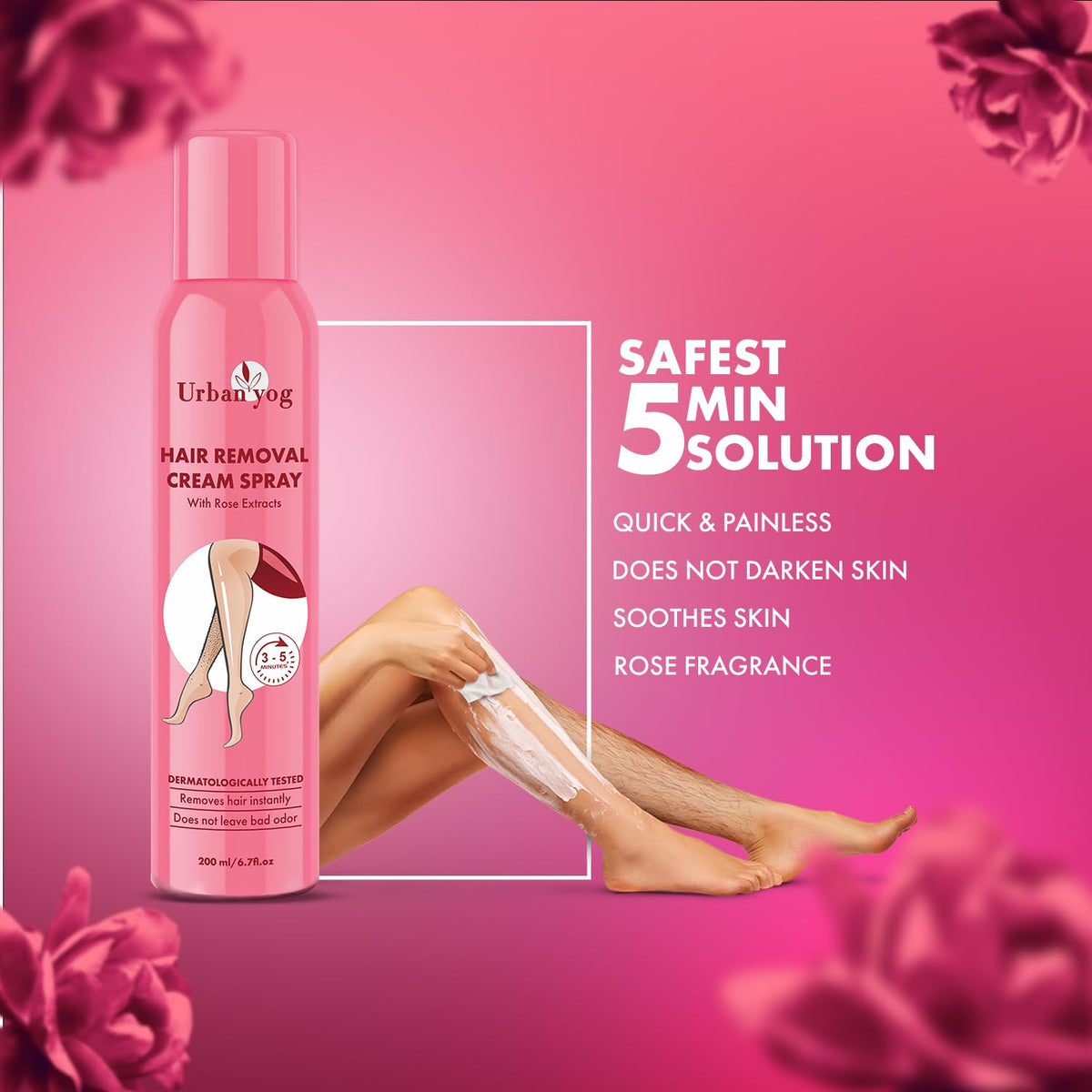 Urban Yog Painless Hair Removal Cream Spray