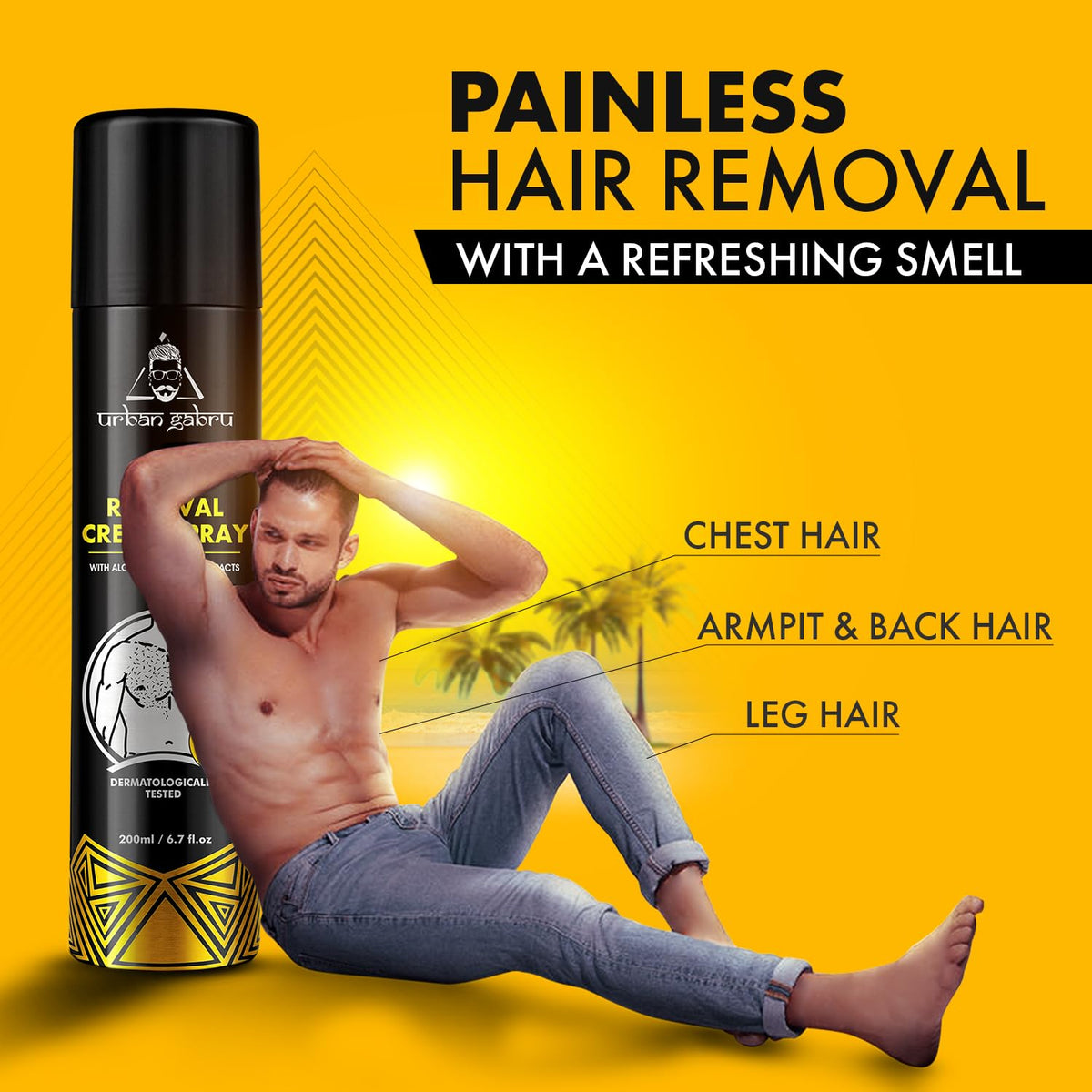 Urban Gabru Hair Removal Cream Spray Lemon