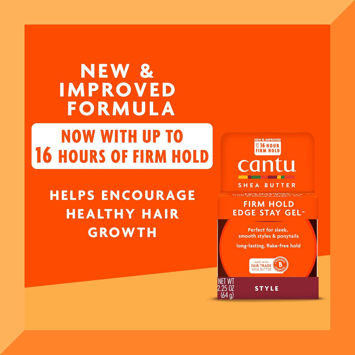 CANTU Extra Hold Edge Stay Gel, 65 ml