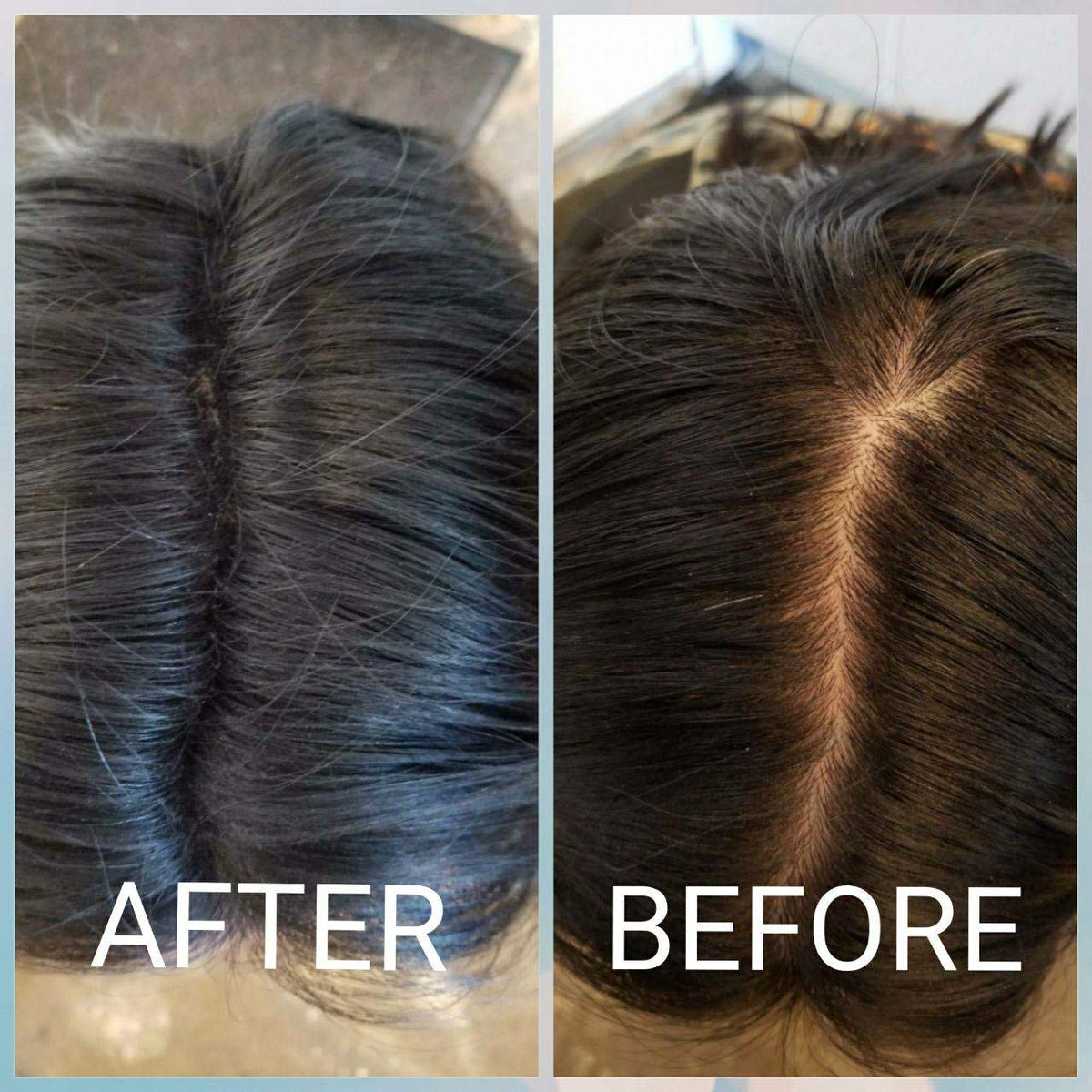 Hair Building Fibers before and after