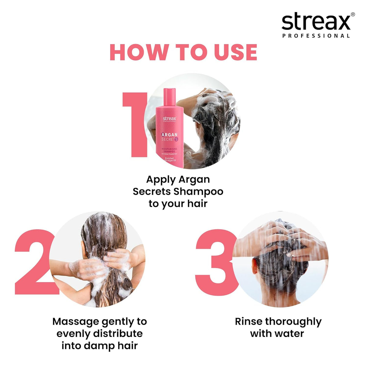 Streax Professional Argan Secrets Moisturising Shampoo