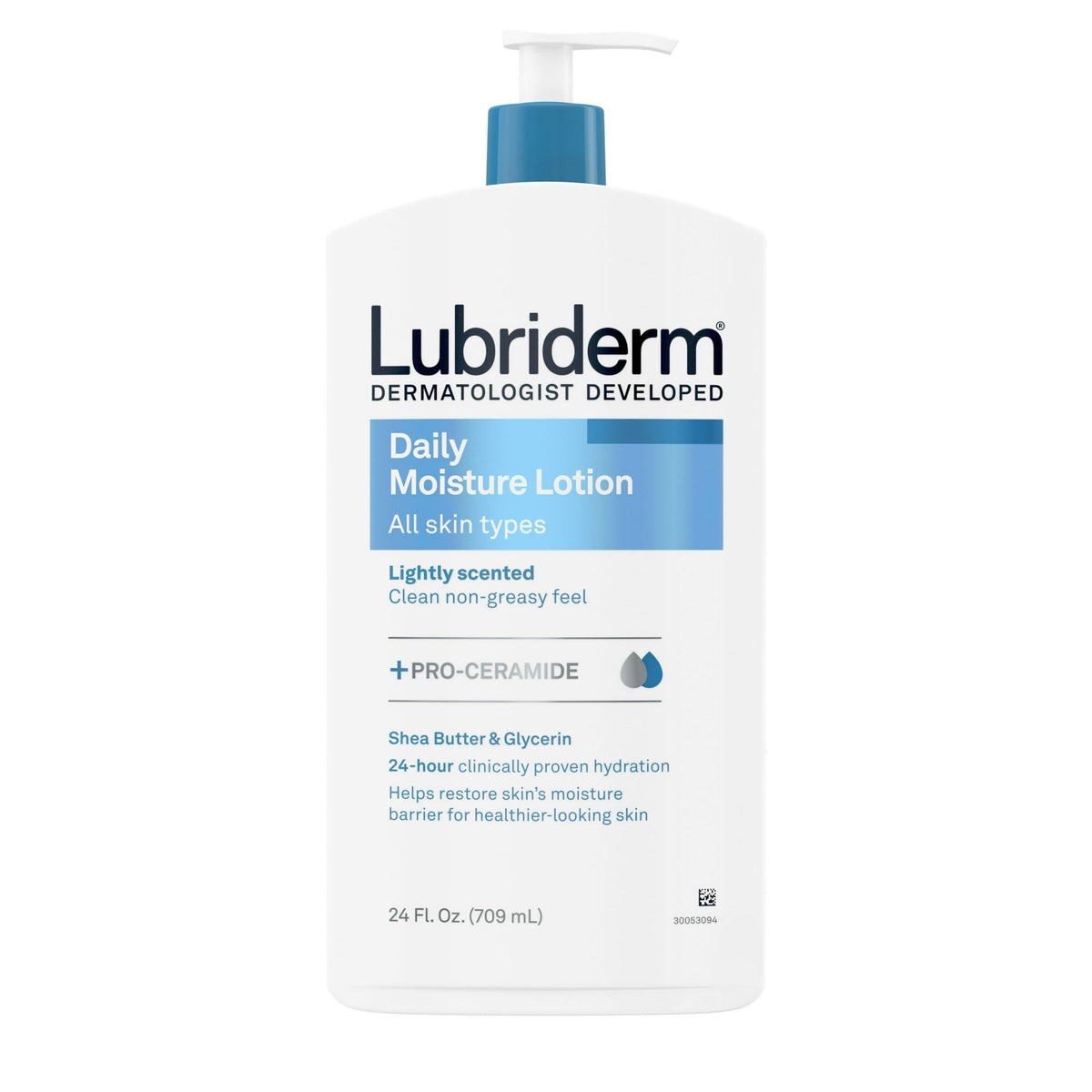 Lubriderm Unscented Daily Moisture Lotion + Pro-Ceramide 24 Fl. Oz