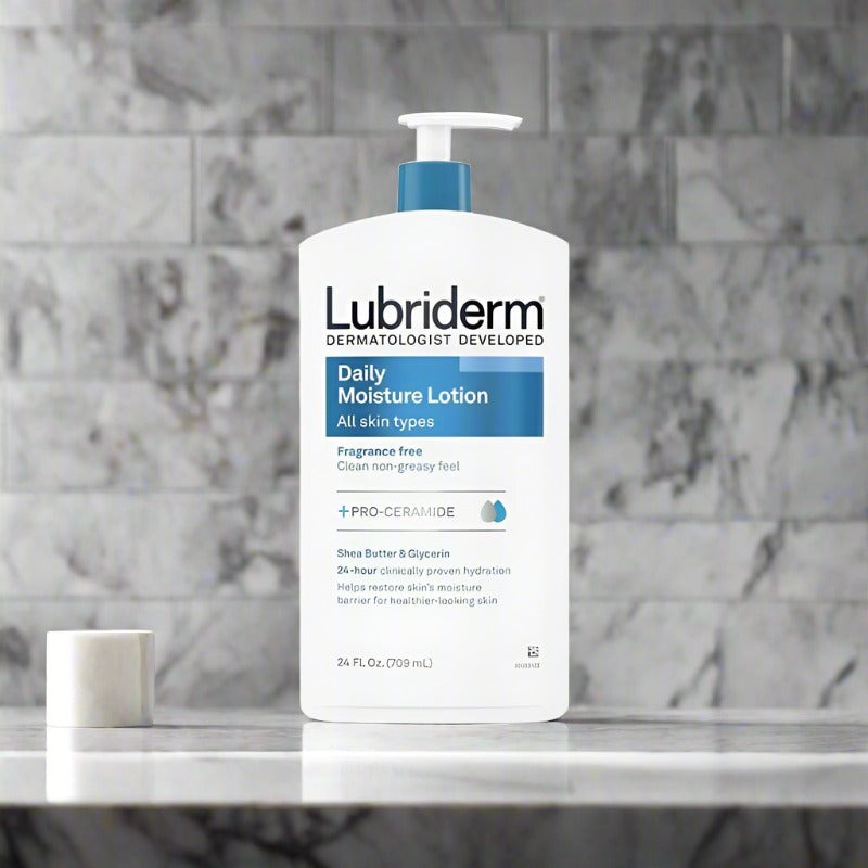 Lubriderm Unscented Daily Moisture Lotion + Pro-Ceramide 24 Fl. Oz
