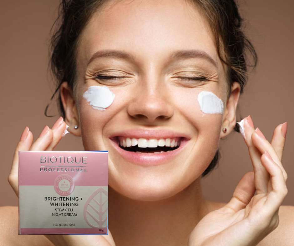 Biotique Professional Brightening+Whitening Stem Cell Night Cream