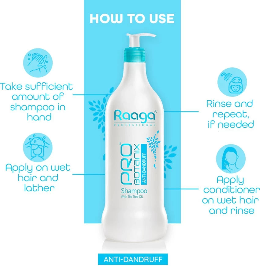 Raaga Professional PRO Botanix Anti-Dandruff Shampoo 1000ml