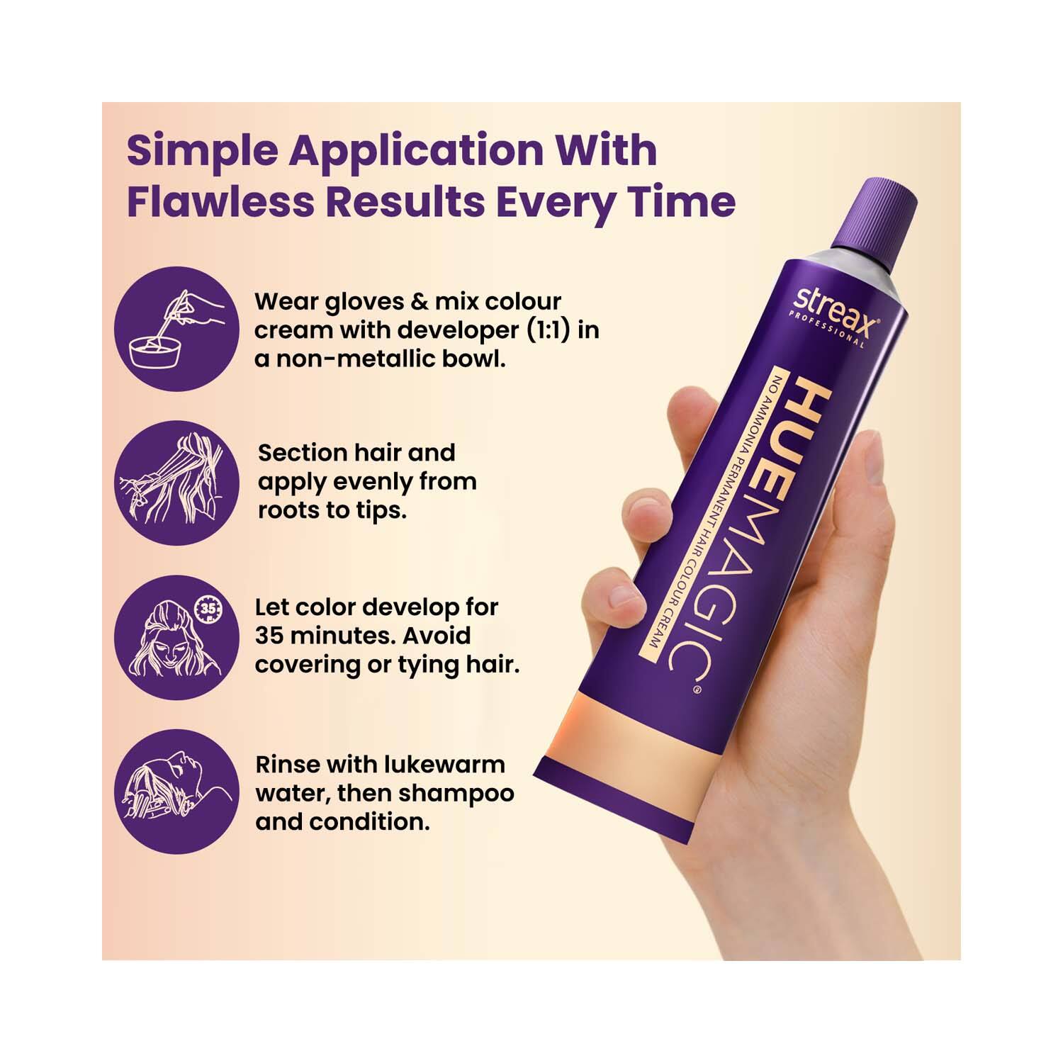 Streax Huemagic No-ammonia permanent hair color cream
