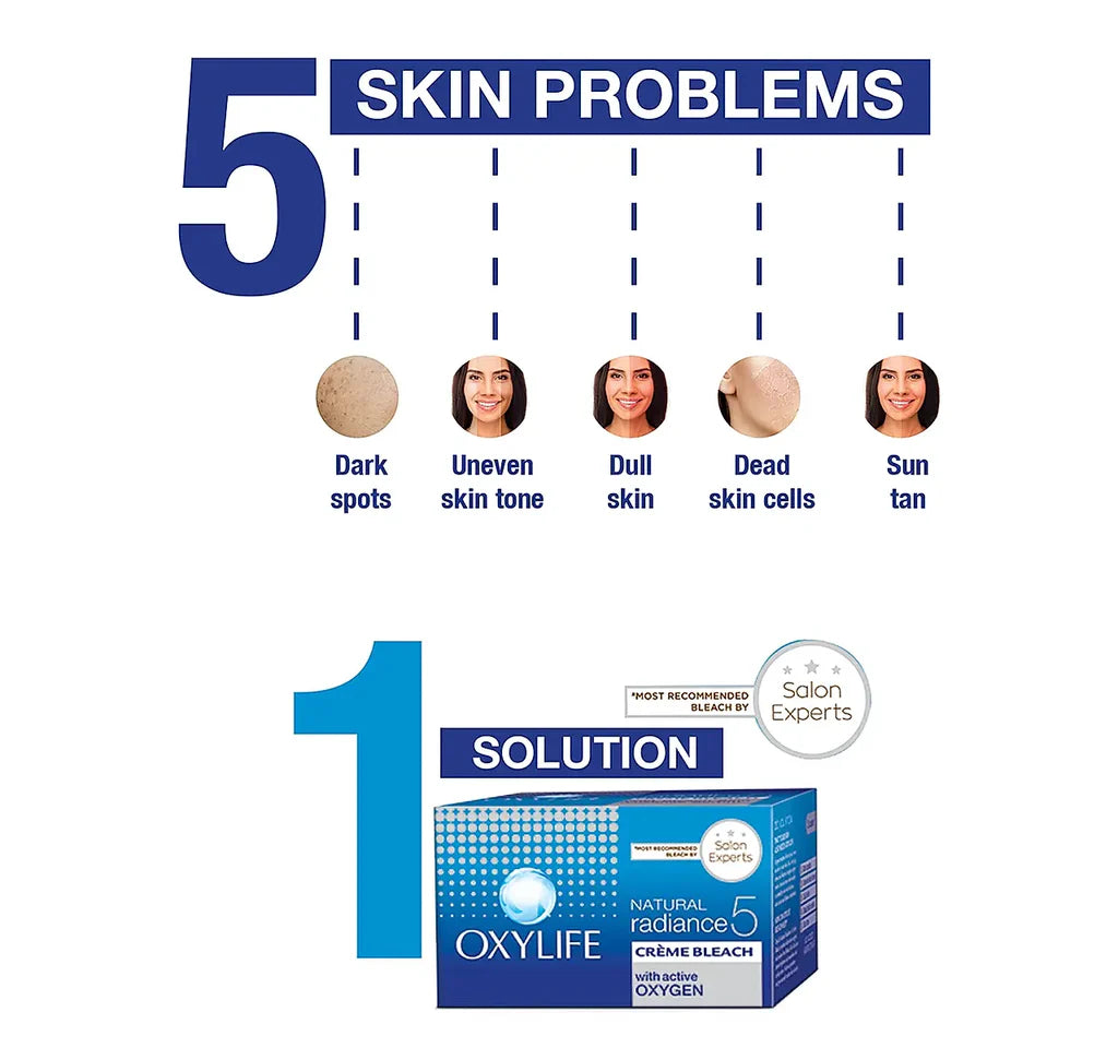Oxylife Salon Professional Natural Radiance 5 creme Bleach, 310g