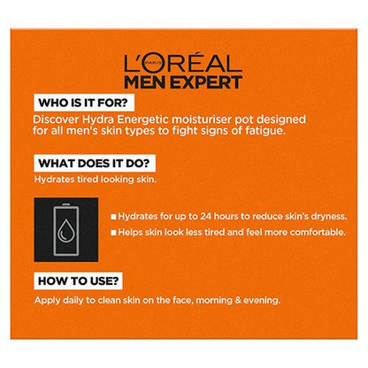 Loreal Men Expert Hydra Energetic Moisturiser pot