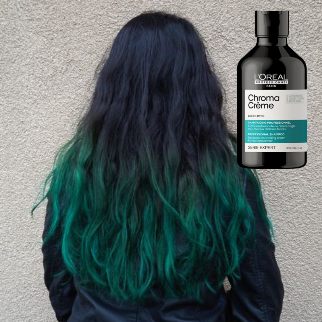 L'OREAL SERIE EXPERT CHROMA CREME SHAMPOO GREEN DYES 