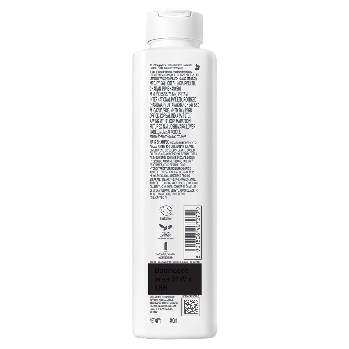 Biolage Smoothproof Shampoo 400 ml