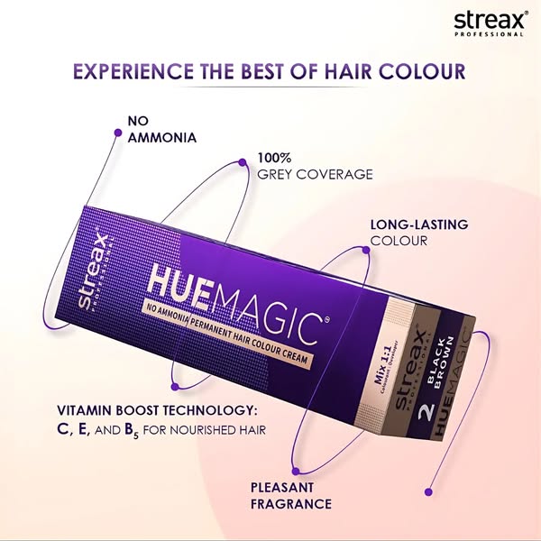 Streax Huemagic No-ammonia permanent hair color cream