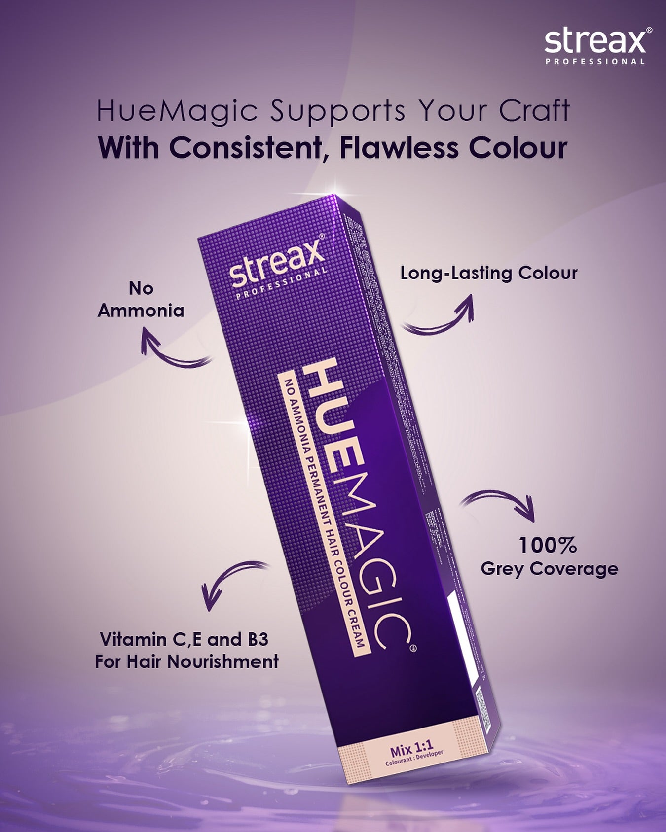 Streax Huemagic No-ammonia permanent hair color cream