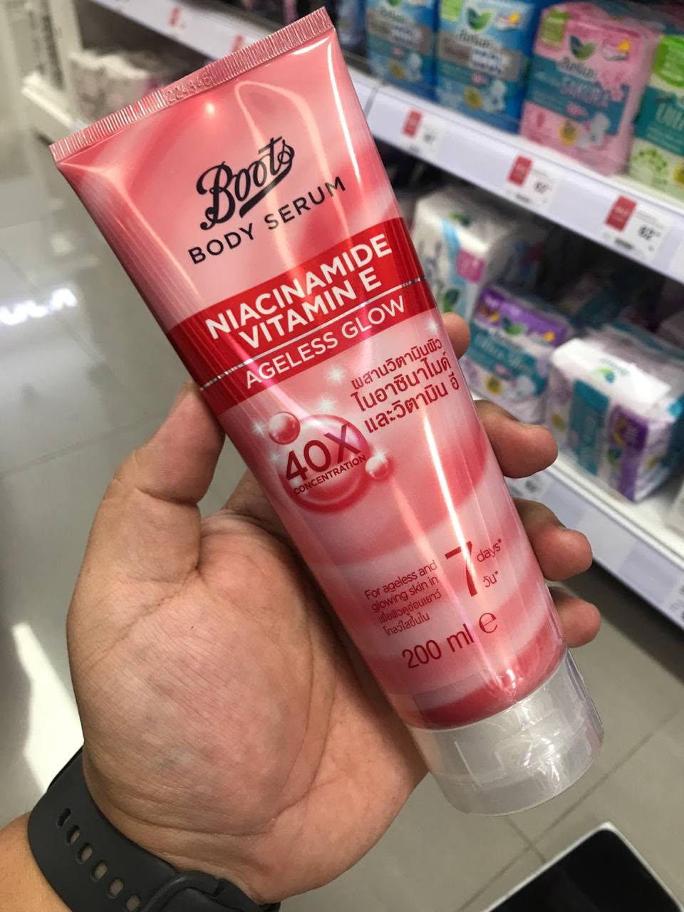 Boots Body Serum Niacinamide Vitamin E