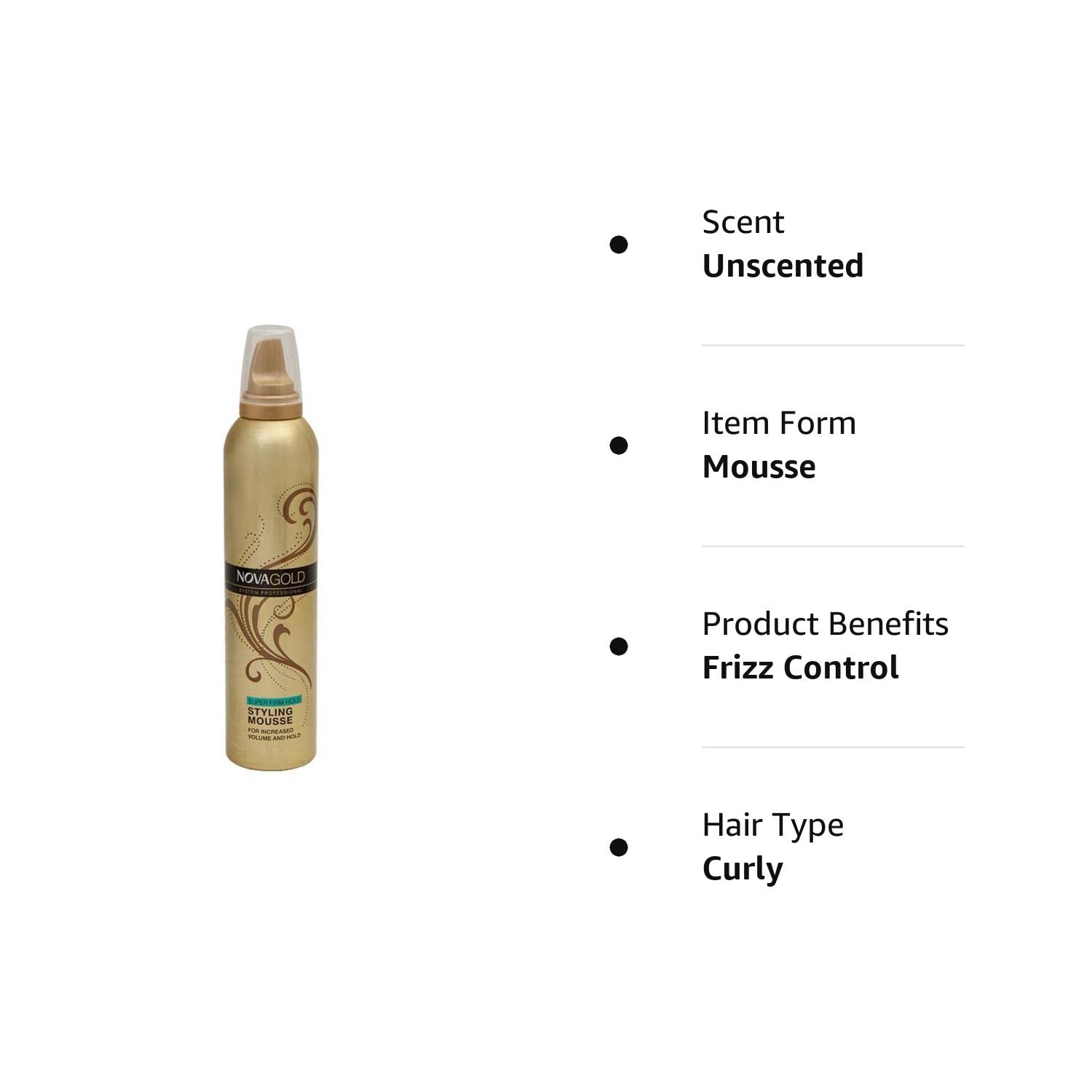 Nova Gold Styling Mousse Super Firm Hold