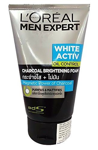 Mousse éclaircissante au charbon White Activ de L'Oréal Men Expert