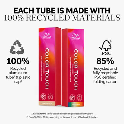 Wella Color Touch tube is recycleable