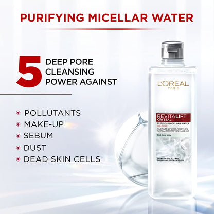 L'oreal Paris Revitalift crystal Micellar Water 95 ml travel pack
