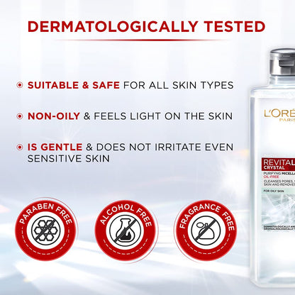 L'oreal Paris Revitalift crystal Micellar Water 95 ml travel pack