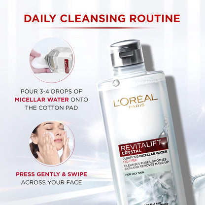 L'oreal Paris Revitalift crystal Micellar Water 95 ml travel pack