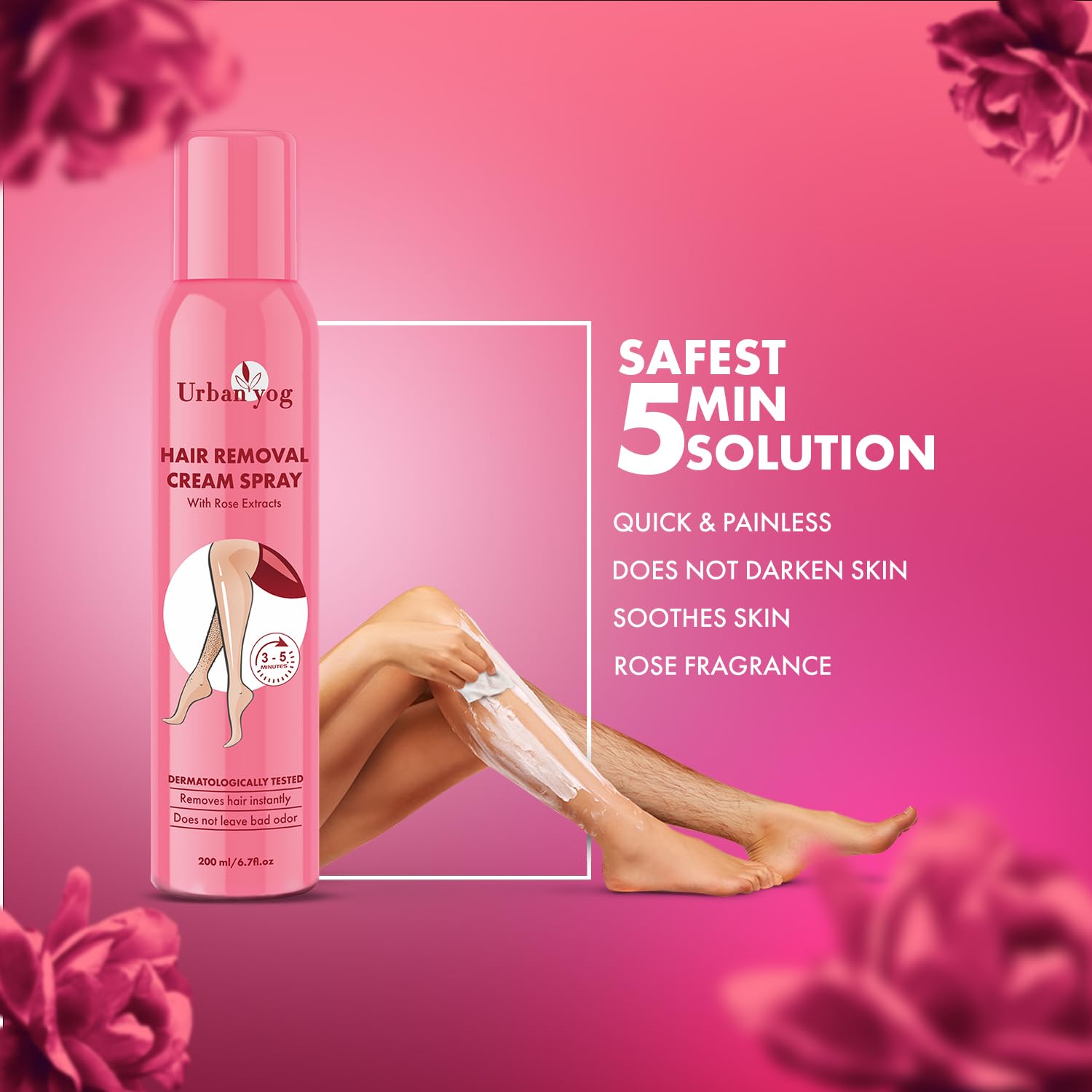 Urban Yog Painless Hair Removal Cream Spray