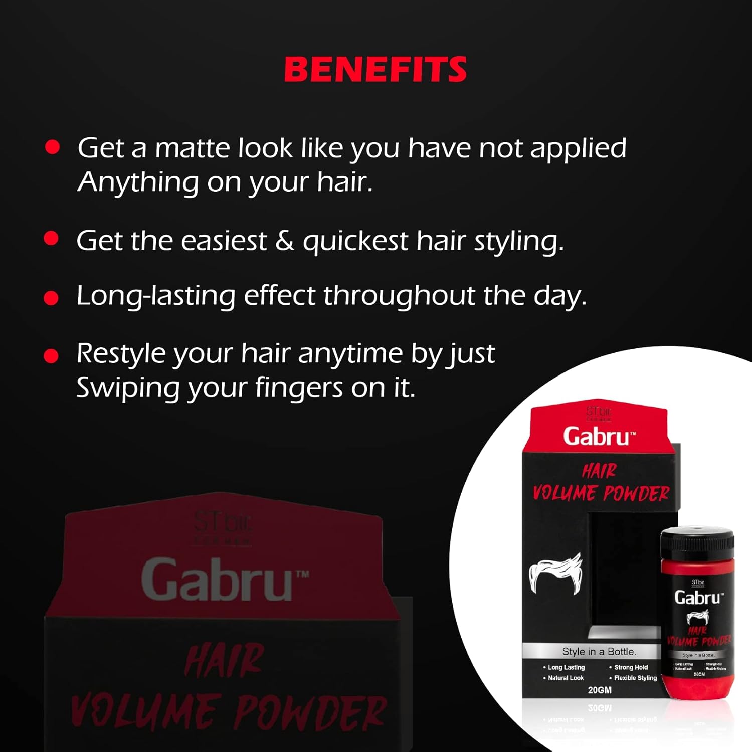 Gabru Hair Volume Powder 20gm