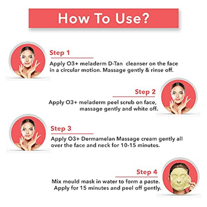 O3+ D-Tan Facial kit with Peel Off Mask