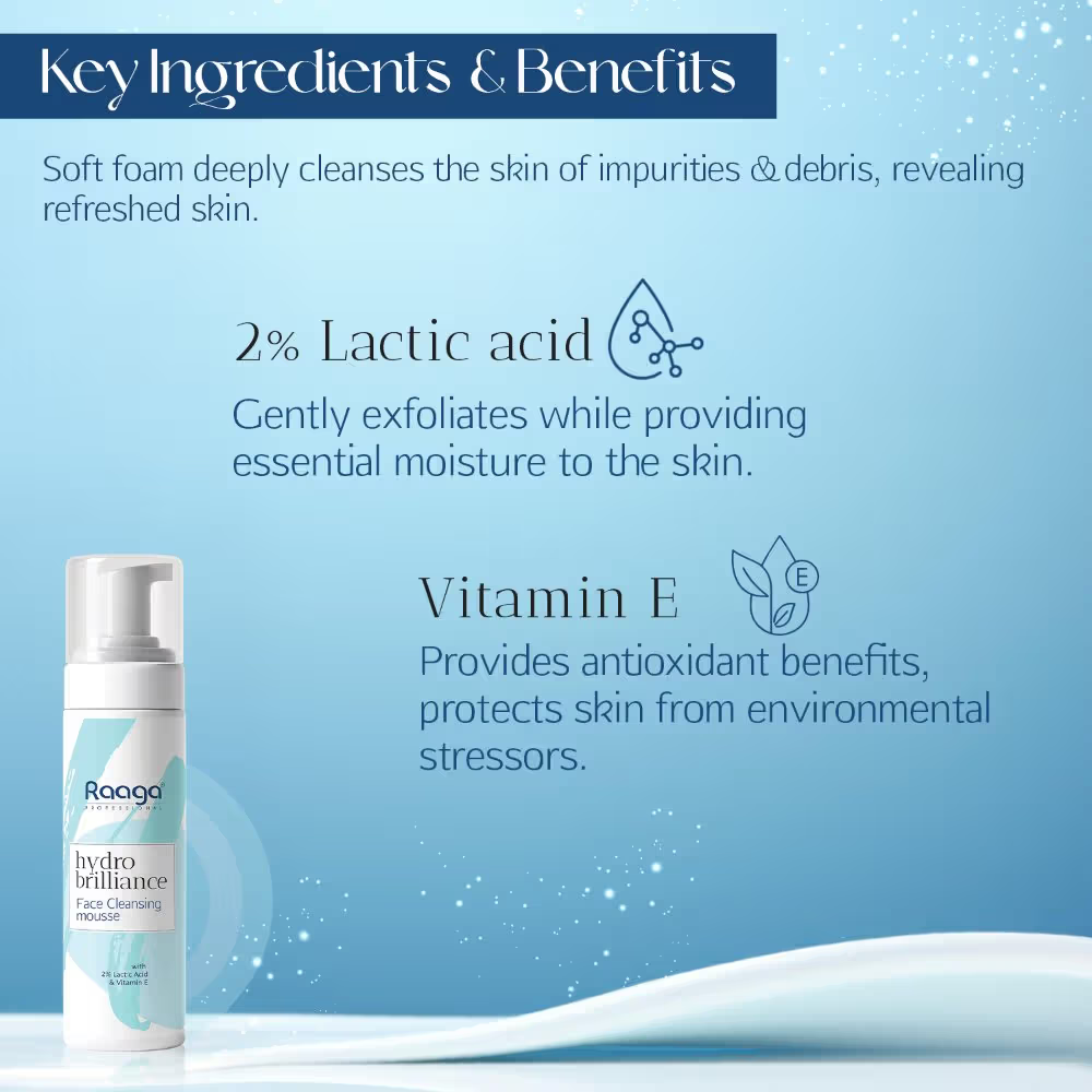 Raaga Professional hydro brilliance Face Cleansing mousse