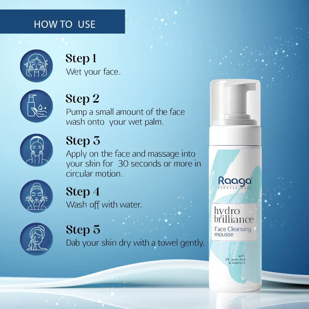 Raaga Professional hydro brilliance Face Cleansing mousse