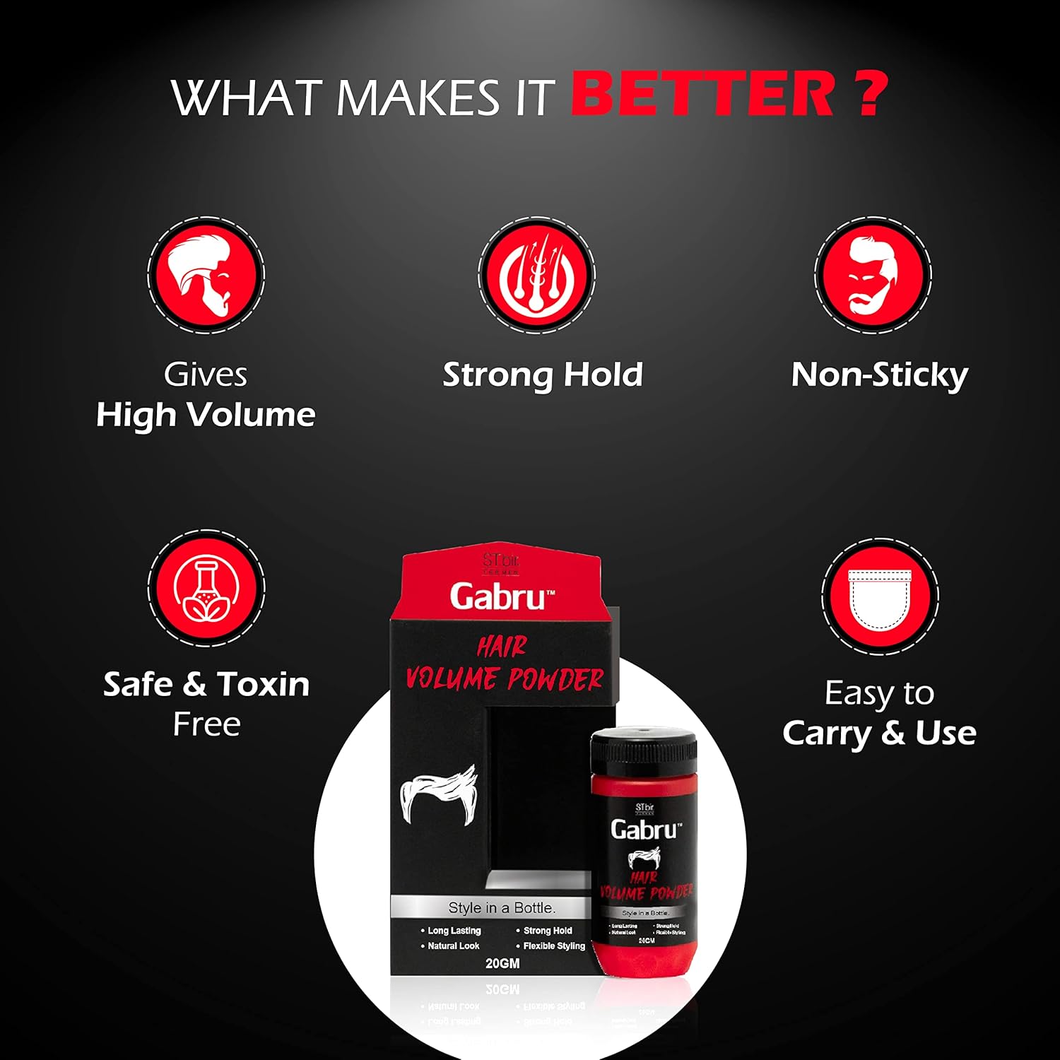 Gabru Hair Volume Powder 20gm