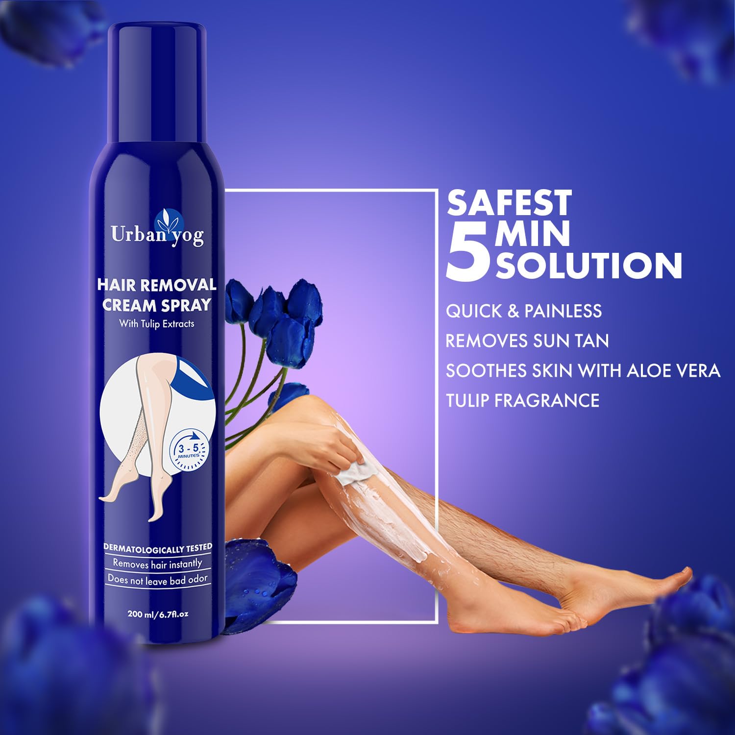 Urban Yog Hair Removal Cream Spray Tulip