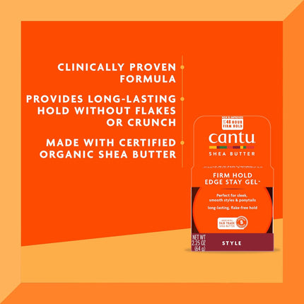 CANTU Extra Hold Edge Stay Gel, 65 ml