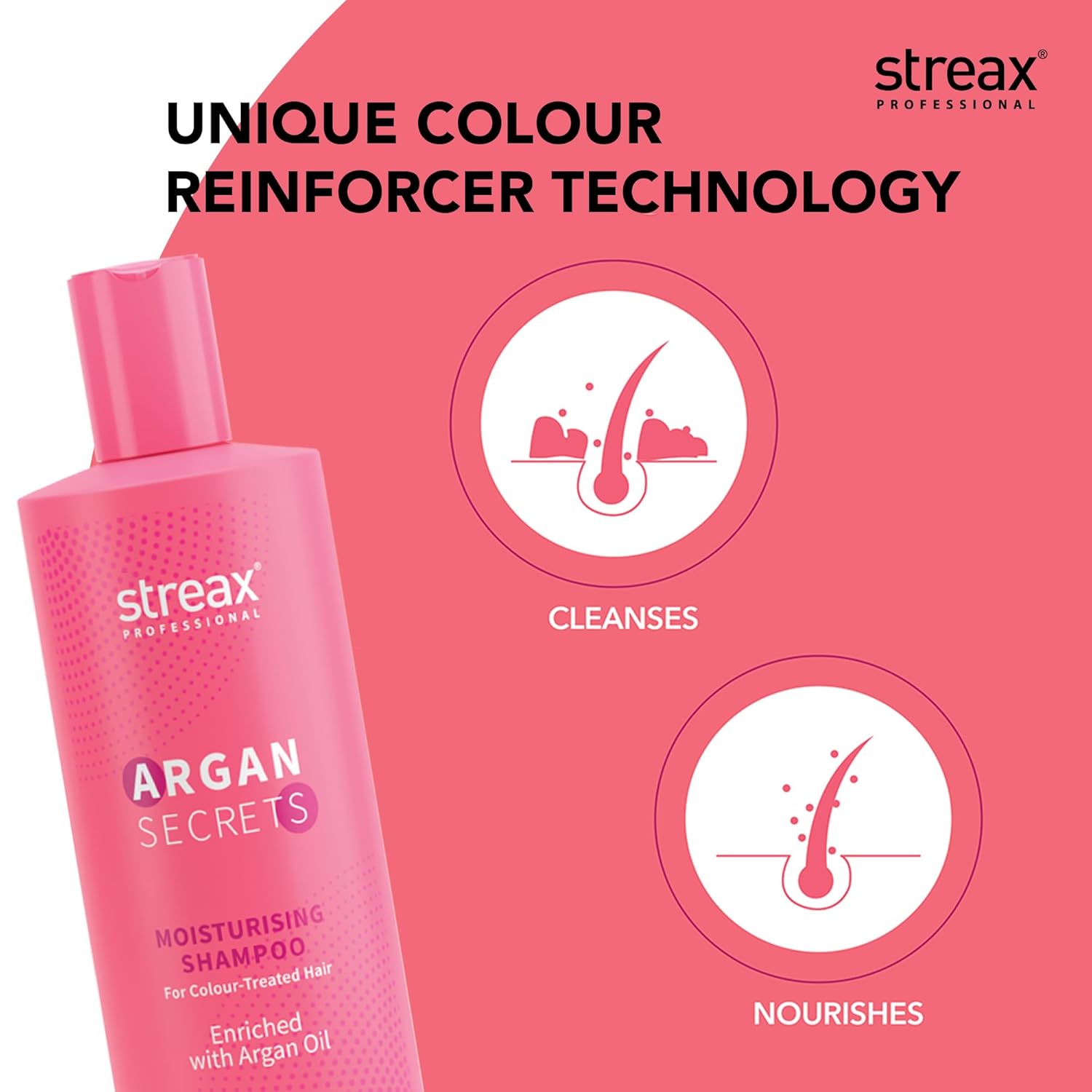 Streax Professional Argan Secrets Moisturising Shampoo