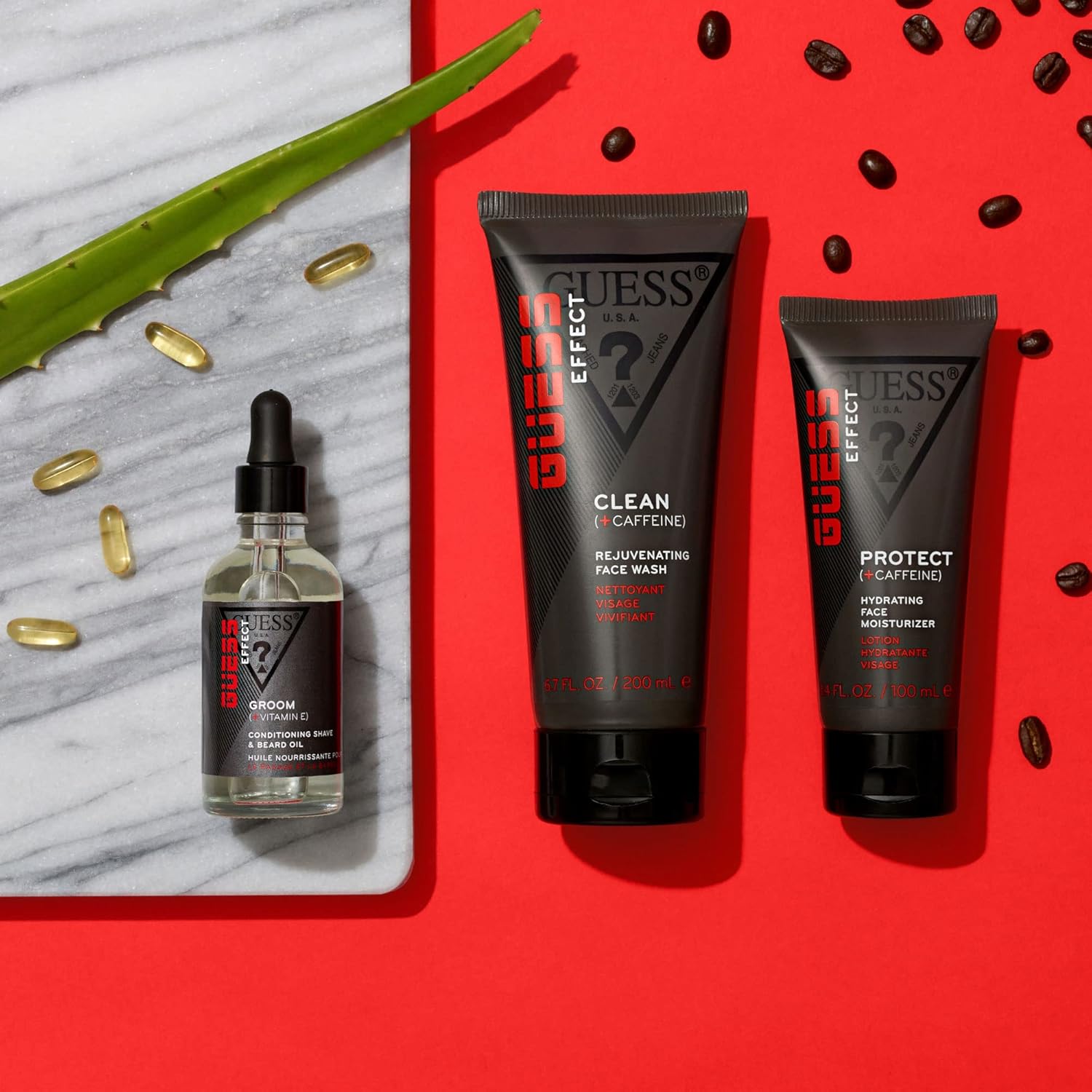Guess Effect Clean+Caffeine Rejuvenating Face Wash
