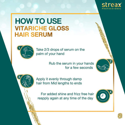 Streax Professional Vitariche Gloss Hair Serum