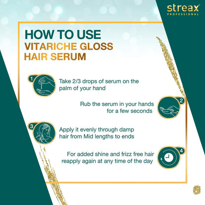 Streax Professional Vitariche Gloss Hair Serum