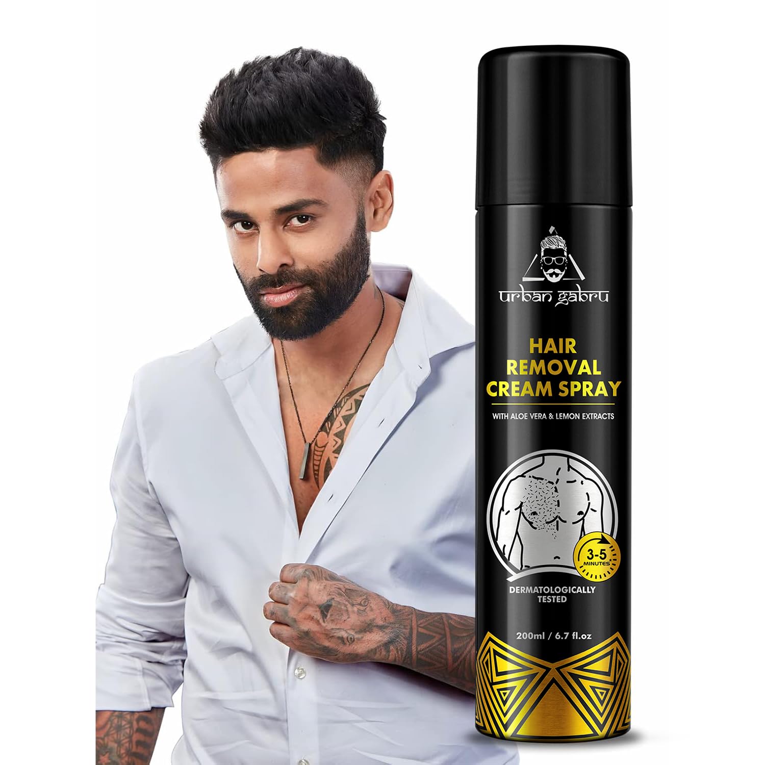 Urban Gabru Hair Removal Cream Spray Lemon