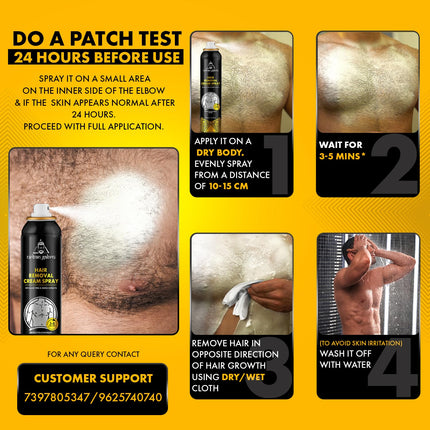 Urban Gabru Hair Removal Cream Spray Lemon