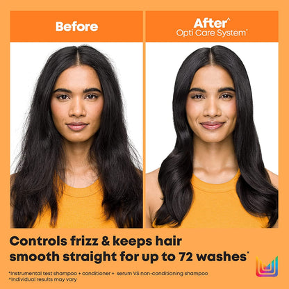 MATRIX Opti.Care Professional ANTI-FRIZZ Kit | For Salon Smooth, Straight hair | with Shea Butter | Shampoo 200ml + Conditioner 98g + Hair Serum 100ml