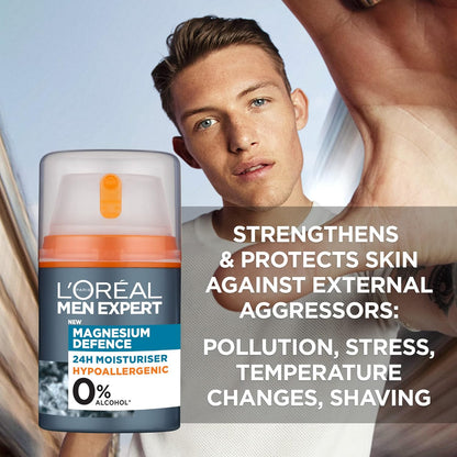 Loreal Men Expert Magnesium Defence 24H Moisturiser Hypoallergenic