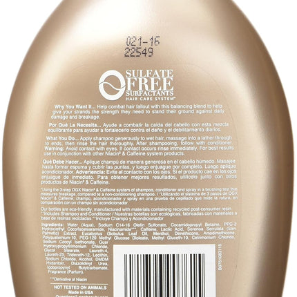 ogx Niacin3 &  Caffeine Shampoo