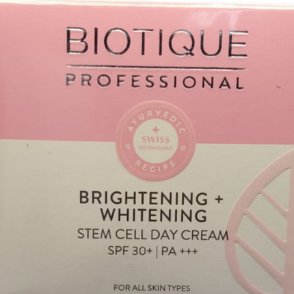 Biotique Professional Brightening+Whitening Stem Cell Day Cream SPF30+