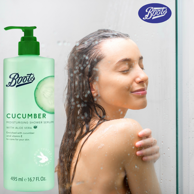Boots Cucumber Moisturising Shower Serum 495ml