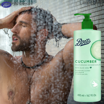 Boots Cucumber Moisturising Shower Serum 495ml