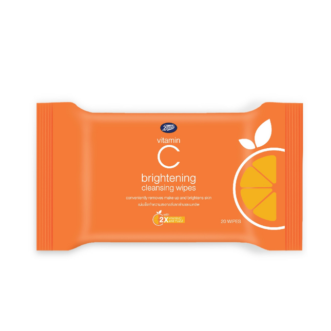 Boots Vitamin C brightening cleansing wipes