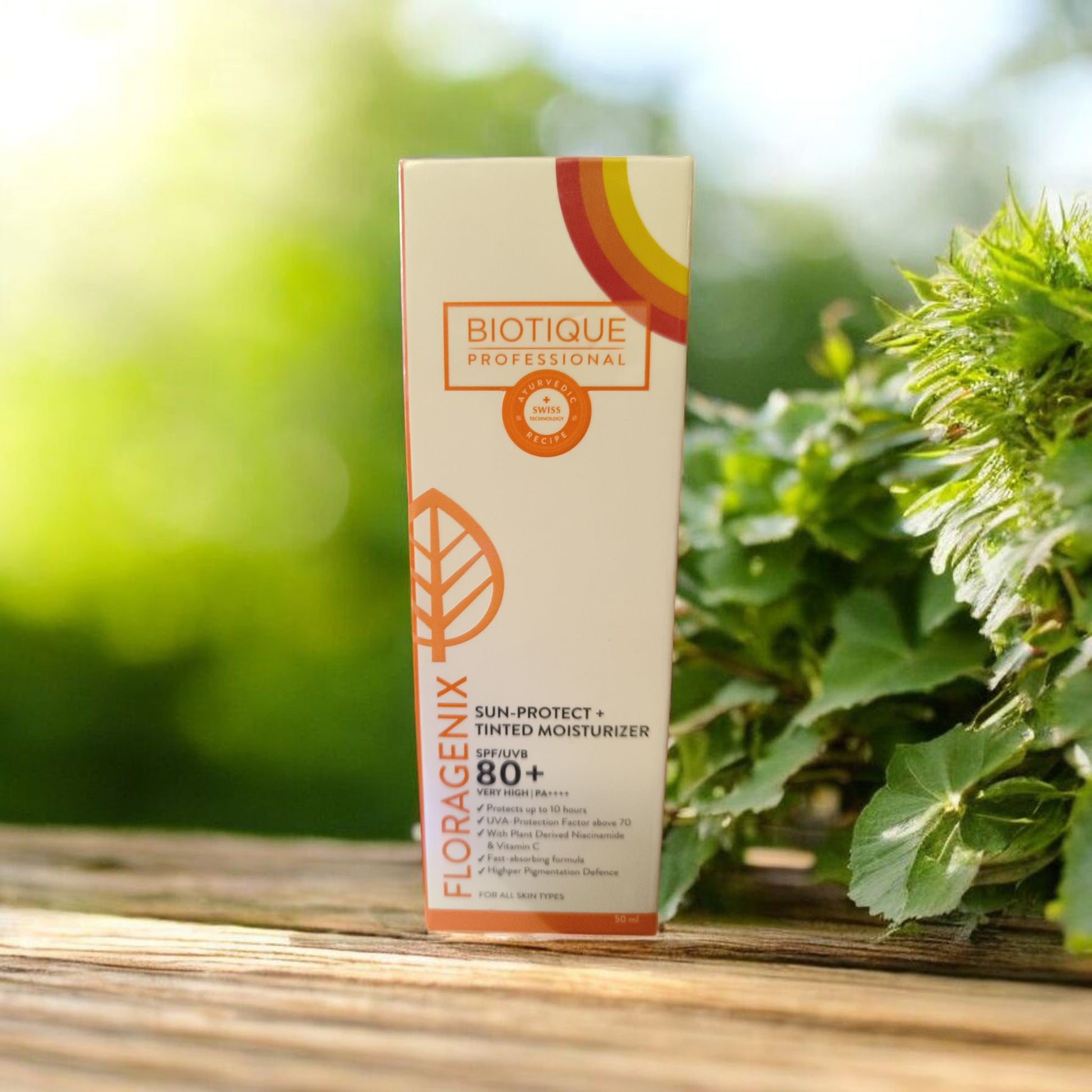 Biotique Floragenix Sun Protect + Tined Moisturizer SPF80+