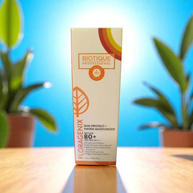 Biotique Floragenix Sun Protect + Tined Moisturizer SPF80+
