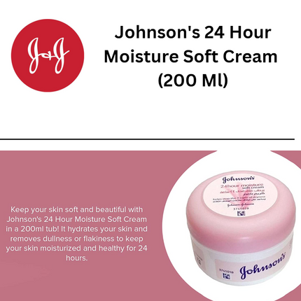 Johnson & Johnson 24 Hrs Moisture Soft Cream 200 ml