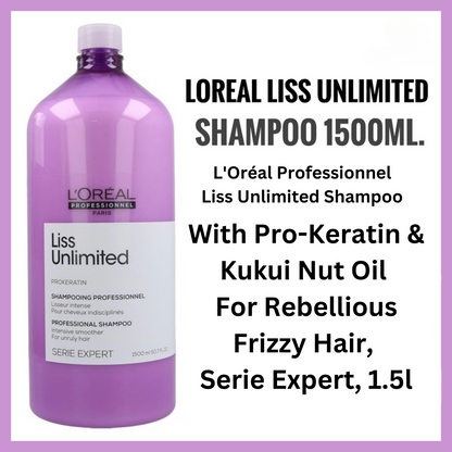 L'Oreal Professionnel Liss Unlimited Shampoo 1.5L