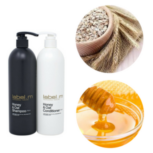label. m Honey & Oat Shampoo 300ml