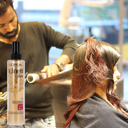 L'Oreal Paris  Elnett Satin Heat Protection Spray Smooth Blow Dry